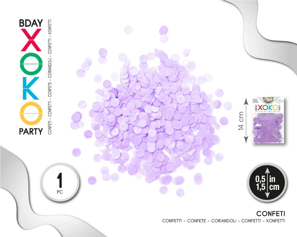 CONFETTI 1,5 cm lila - yupiparty