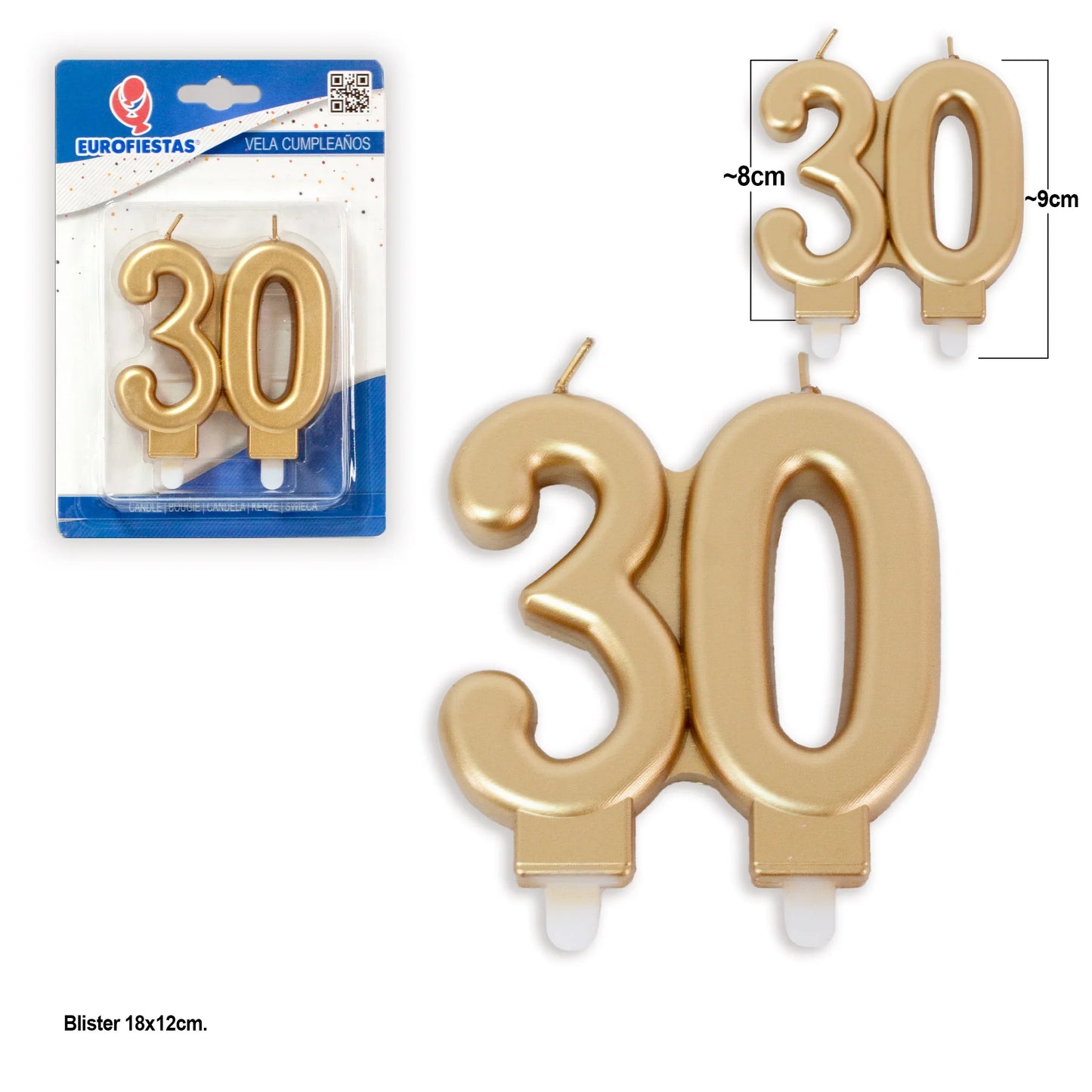 VELA BLOQUE ORO *30* - yupiparty