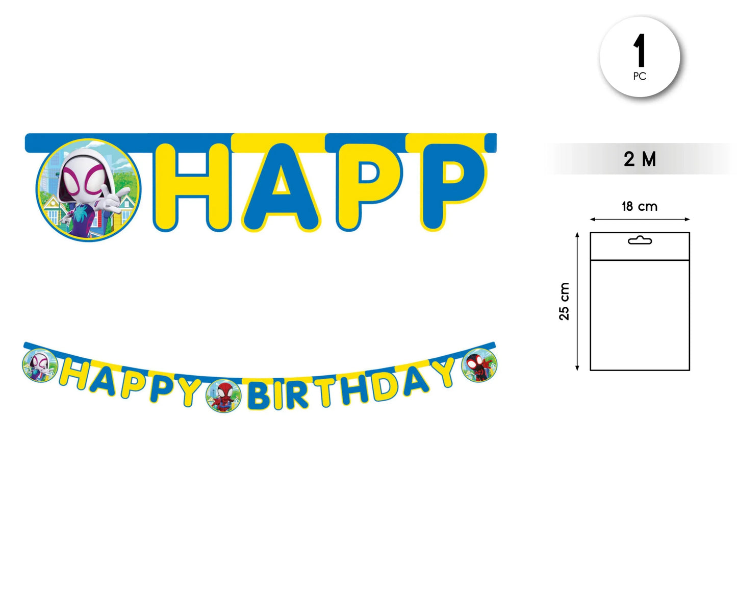 GUIRNALDA 2M HAPPY BDAY SPIDEY & HIS AMA - yupiparty