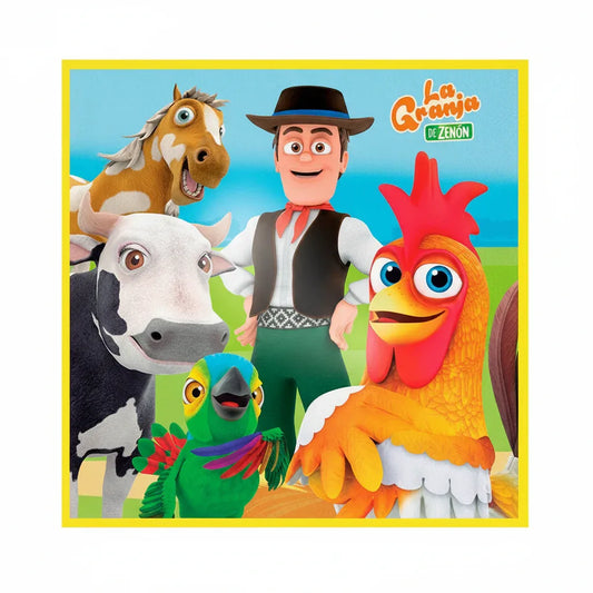 SERVILLETA 33CM LA GRANJA DE ZENON ( 20 UDS ) - yupiparty