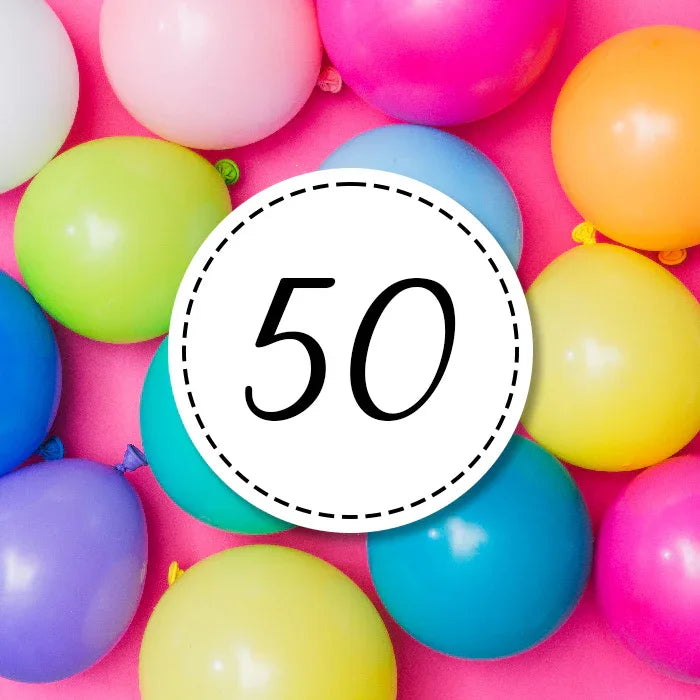 GLOBOS DE LÁTEX 50 UDS