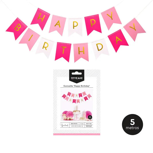 GUIRNALDA HAPPY BIRTHDAY ROSA - yupiparty