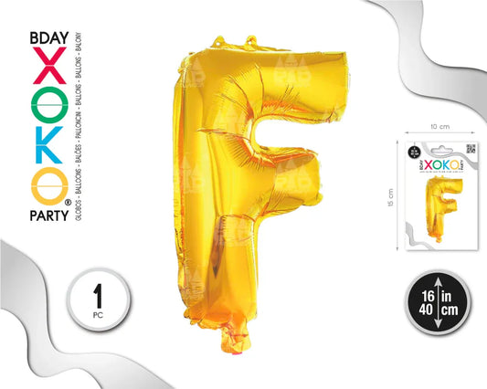 GLOBO FOIL 16/40CM ORO F - yupiparty