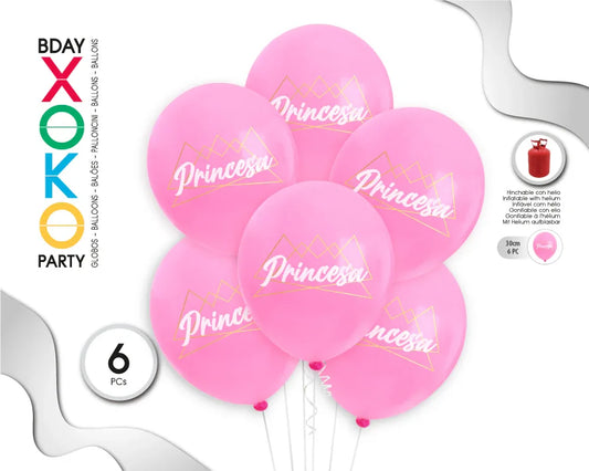 GLOBOS LATEX 2.8G/30CM FUCSIAS PRINT PRI - yupiparty