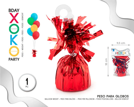 PESO PARA GLOBOS ROJO - yupiparty