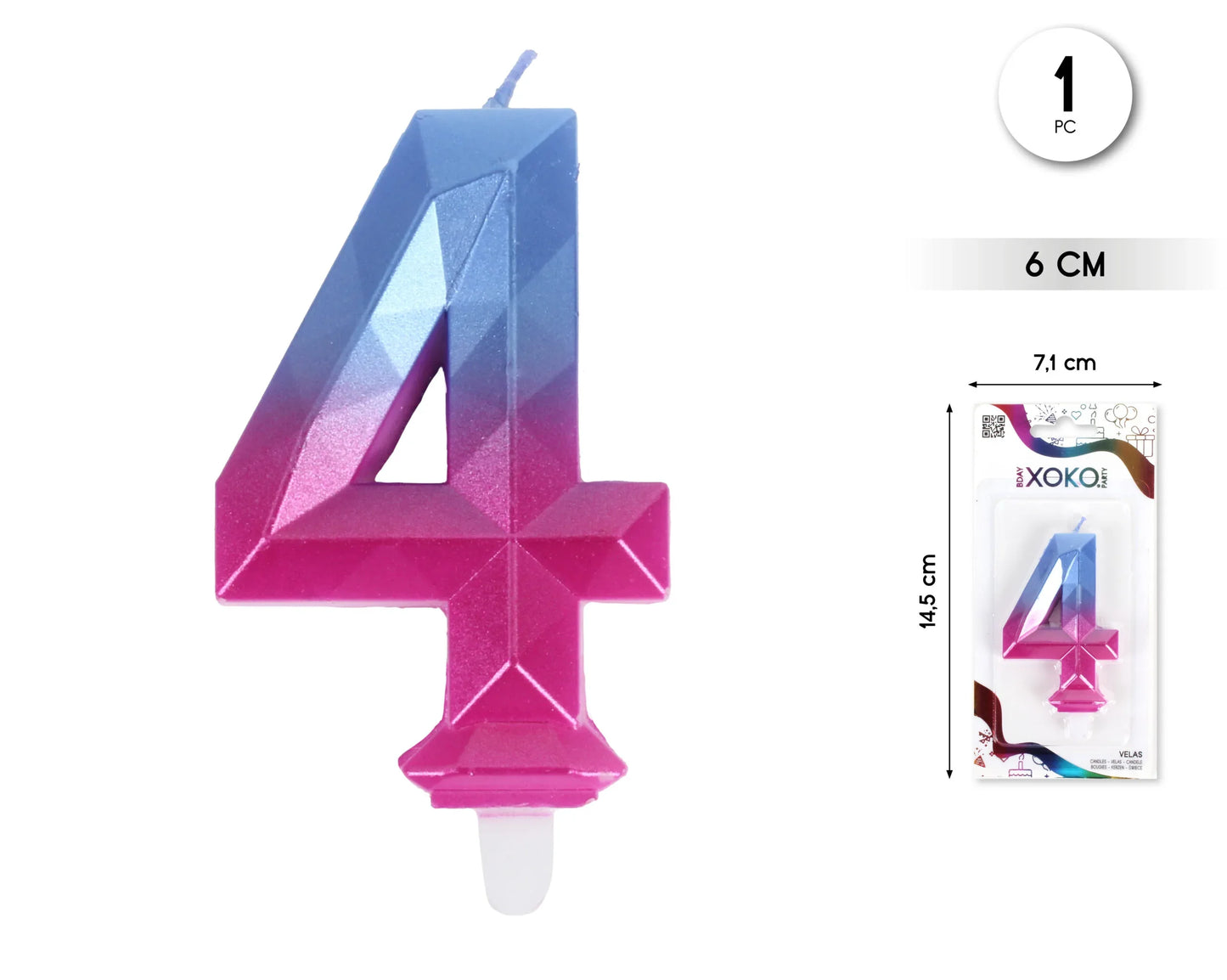 VELA 7.7CM DIAMANTE AZUL+FUCSIA 4 - yupiparty