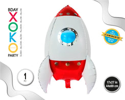 GLOBO FOIL COHETE 3D - yupiparty