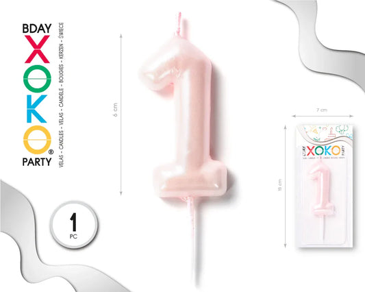 VELA 6CM ROSA PERLADO 1 - yupiparty