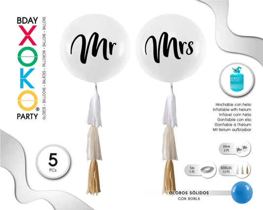 SET LATEX BODA 24PULG - yupiparty