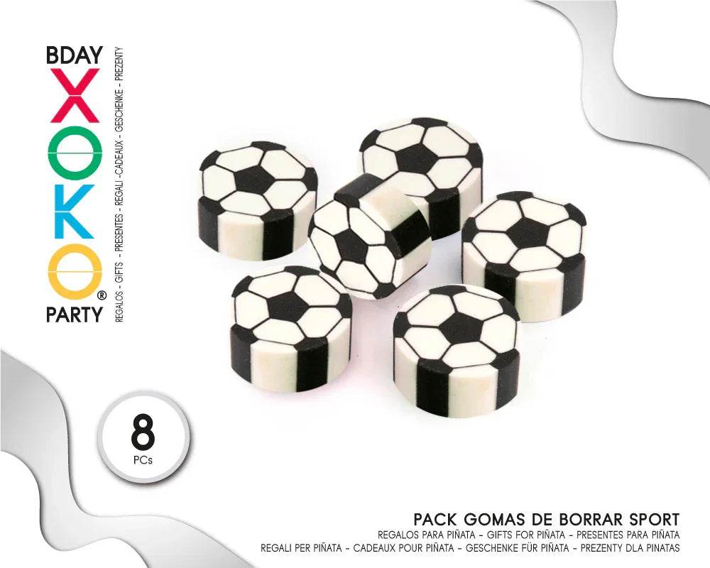 PACK PINATA SPORT GOMAS 8PC - yupiparty