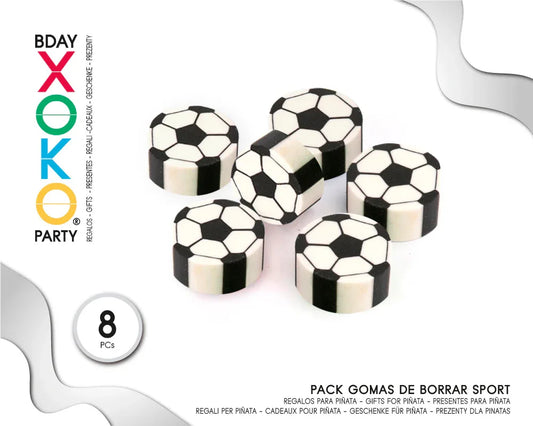 PACK PINATA SPORT GOMAS 8PC - yupiparty