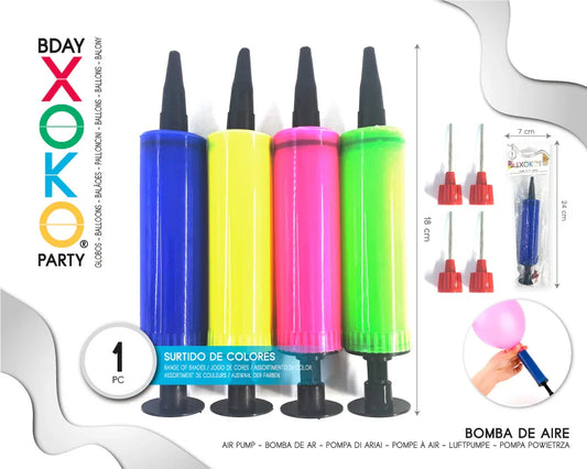 BOMBA AIRE MANUAL CON AGUJA 3*18CM - yupiparty