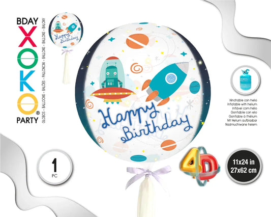 GLOBO ESFERA 3D SPACE - yupiparty