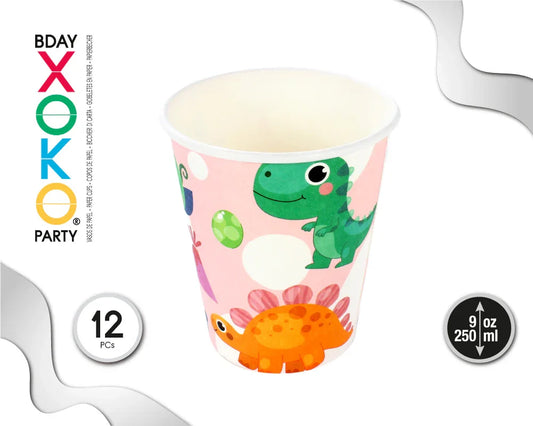 VASO 9OZ BABY DINO 12PC - yupiparty