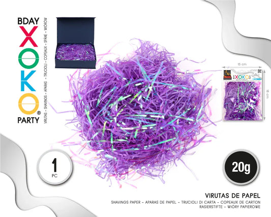 VIRUTAS PAPEL RELLENO BRILLANTE MIX MORA - yupiparty