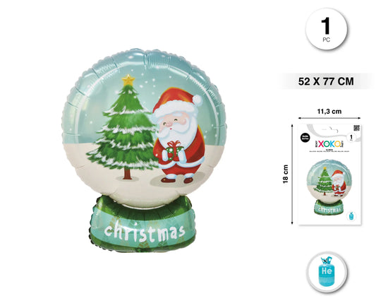 Globo Foil Bola de Cristal Navidad 52x77cm - Decoración Elegante XL - yupiparty