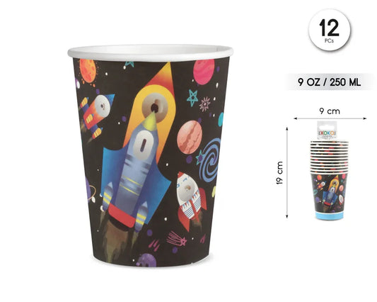 VASO 9OZ/250ML ESPACIO 12PCS - yupiparty