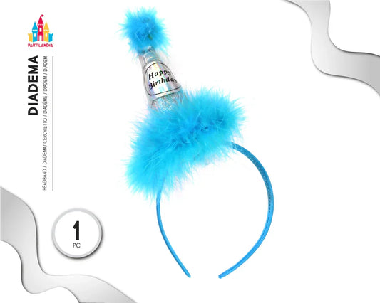 DIADEMA GORRITO HAPPY BDAY AZUL - yupiparty