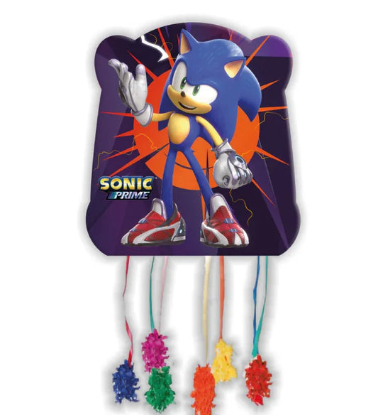 Piñata Sonic Prime 33x33cm - Licencia Oficial Sega - yupiparty