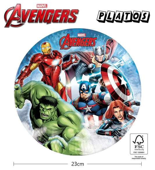 PLATO PAPEL 23CM FSC AVENGERS INFINITY S - yupiparty