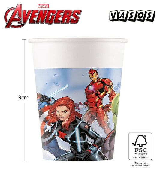 VASO AVENGERS 6PCS - yupiparty