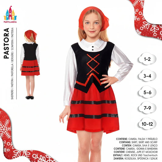 Disfraz de Pastora Bebé 1-2 Años - Traje Belén Navidad Completo - yupiparty