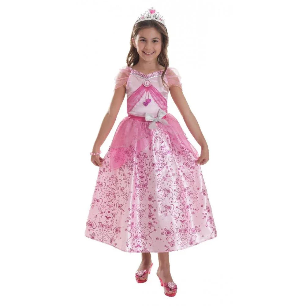 Disfraz Princesa Barbie Infantil 3-5 Años - Vestido Rosa Premium - yupiparty