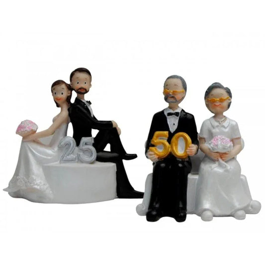 FIGURA 25-50 ANIVERSARIO DE RESINA 17CM - yupiparty