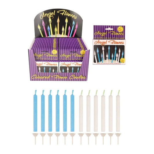 PACK VELAS ANGEL FLAMES AZUL - yupiparty