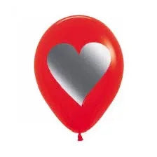 GLOBOS FASHION CORAZON ROJO 12PC SEMPERTEX - yupiparty