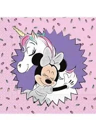 Servilletas Minnie Unicornio - Licencia Oficial Disney - yupiparty